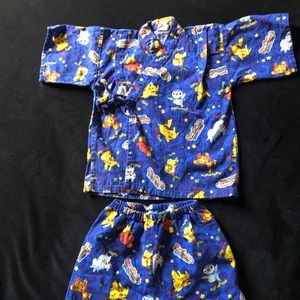Little Boys Matching like Pokémon Shorts Set.
